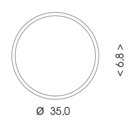 LED Āra griestu lampa MARTIN LED/25W/230V 3000/4000K d. 35 cm IP65 balta