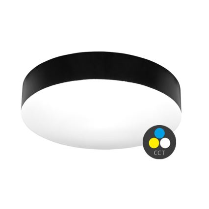 LED Vannas istabas griestu lampa MAKARON LED/24W/230V 3000/4000/6000K d. 30 cm IP44 melna
