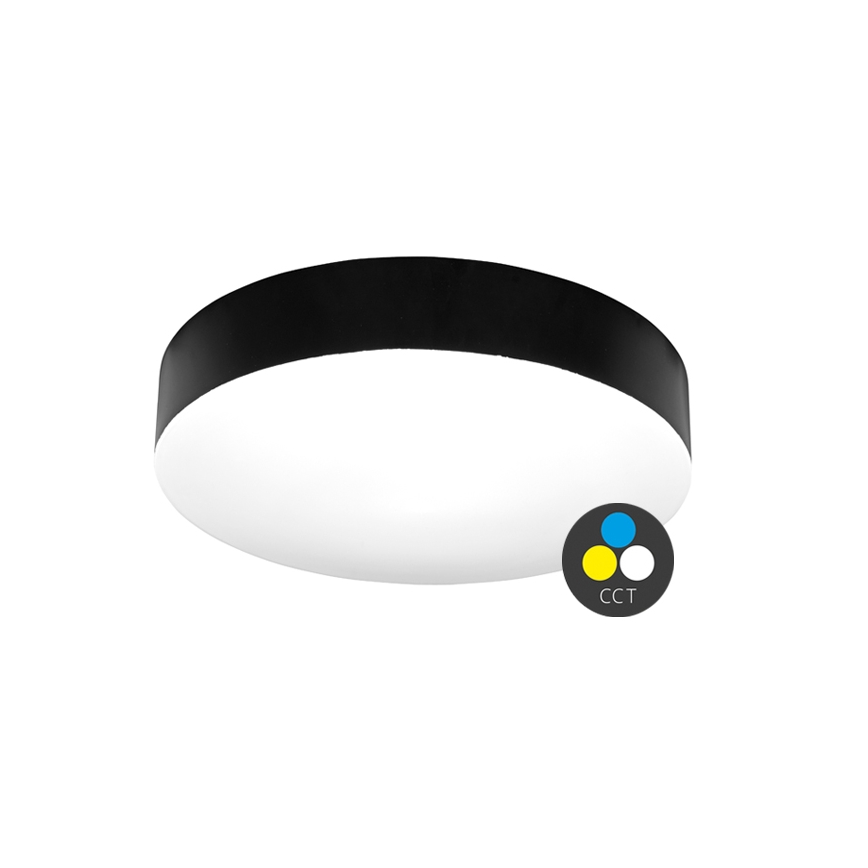 LED Vannas istabas griestu lampa MAKARON LED/24W/230V 3000/4000/6000K d. 30 cm IP44 melna