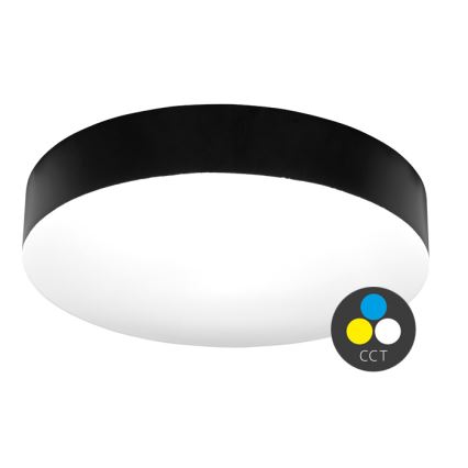 LED Vannas istabas griestu lampa MAKARON LED/50W/230V 3000/4000/6000K d. 50 cm IP44 melna