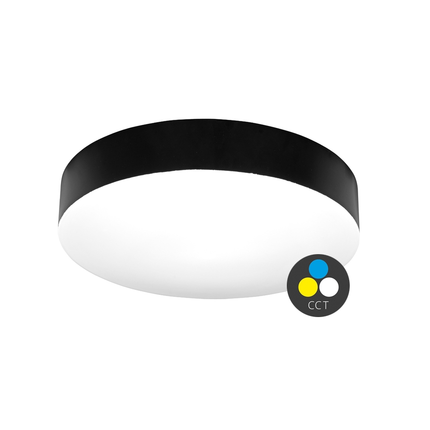 LED Vannas istabas griestu lampa MAKARON LED/50W/230V 3000/4000/6000K d. 50 cm IP44 melna