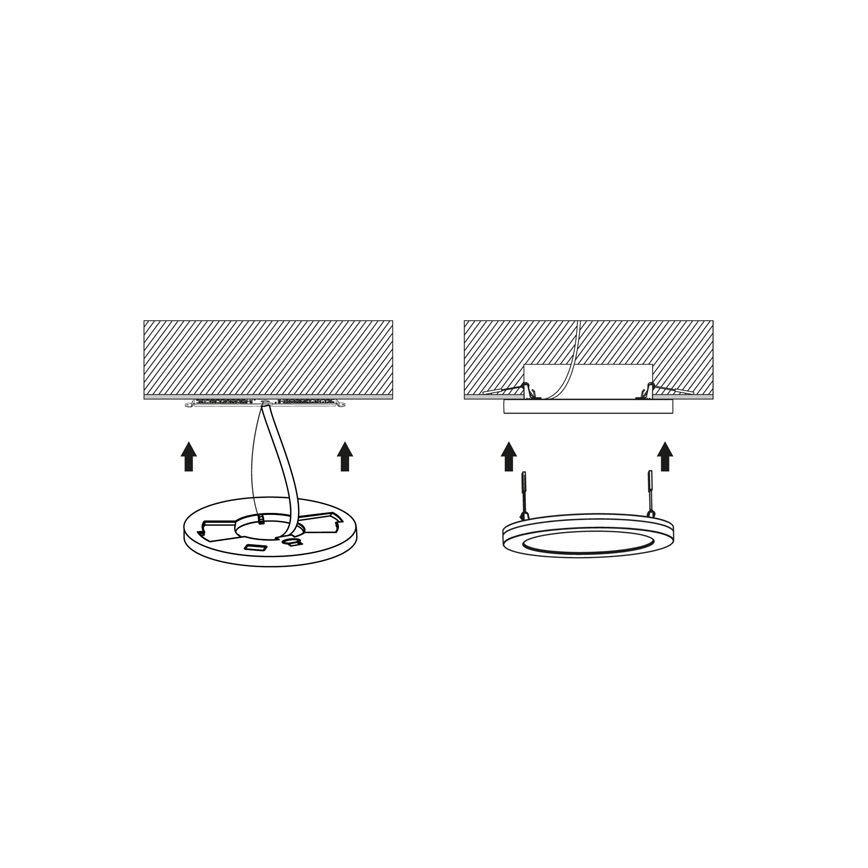 LED Aptumšojama iegremdējama lampa ar sensoru LEXA LED/6/12/18W/230V 3000/4000/6000K d. 22,5 cm balta