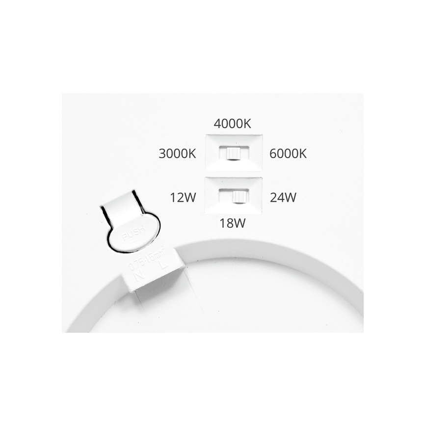 LED Aptumšojams panelis ar sensoru LEXA LED/12/18/24W/230V 3000/4000/6000K d. 30 cm balta