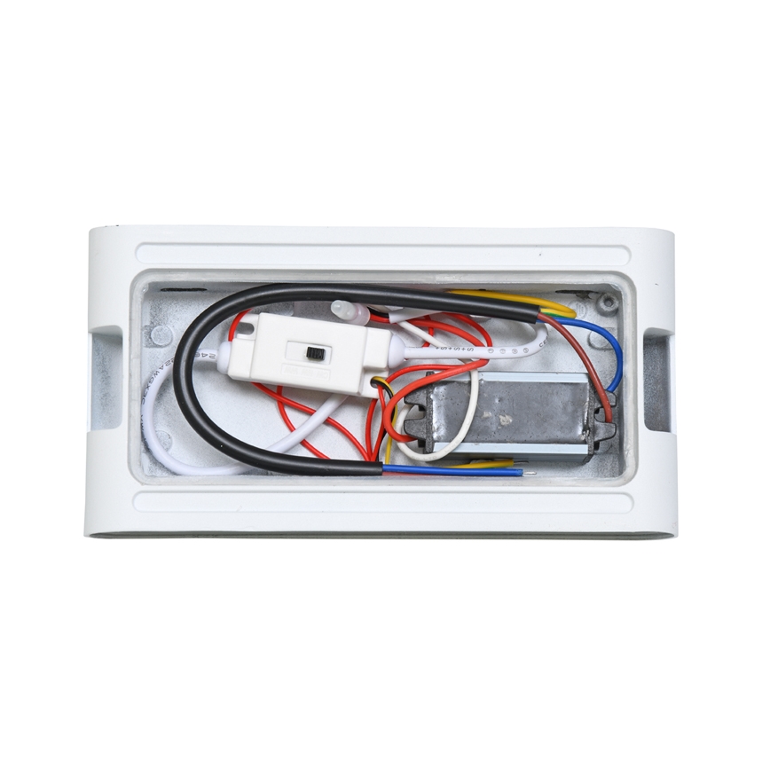 LED Āra sienas lampa BRICK 2xLED/6W/230V 3000/4000/6500K IP65 balta