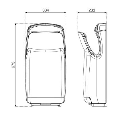 EcoStep 10006 - roku žāvētājs R1.1 750/1000W/230V sudraba