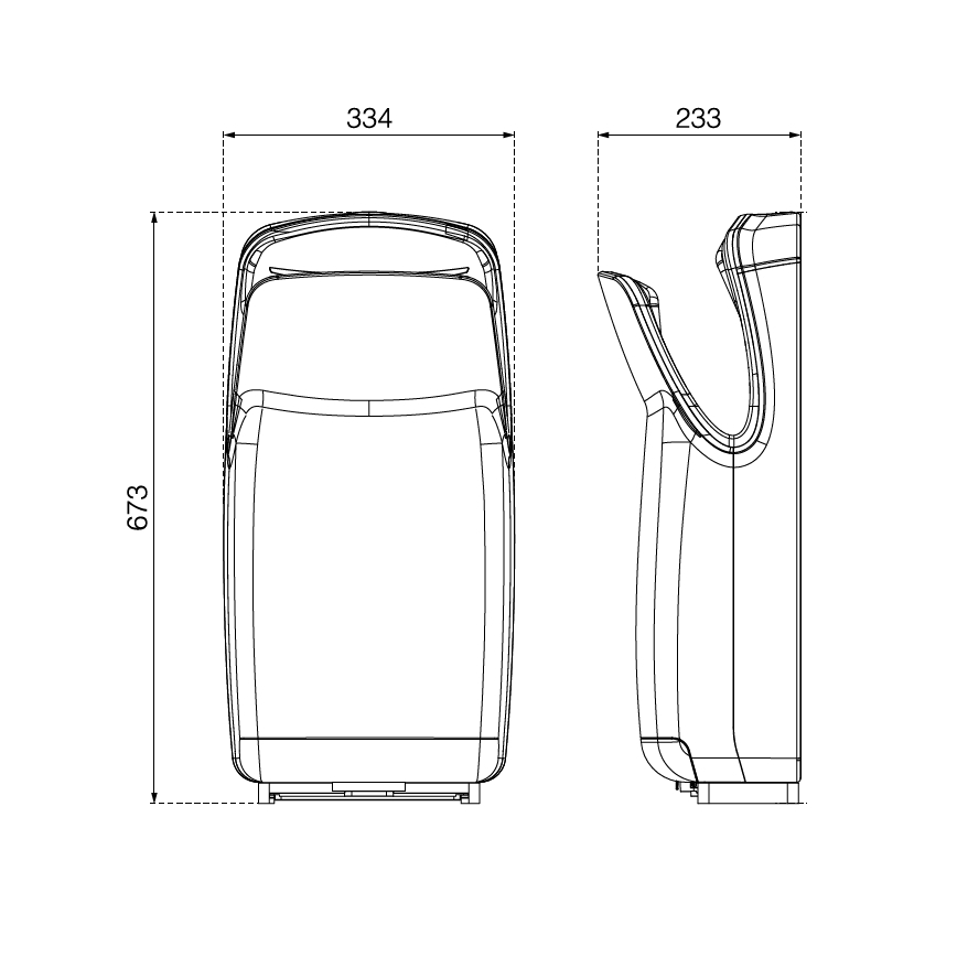 EcoStep 10006 - roku žāvētājs R1.1 750/1000W/230V sudraba