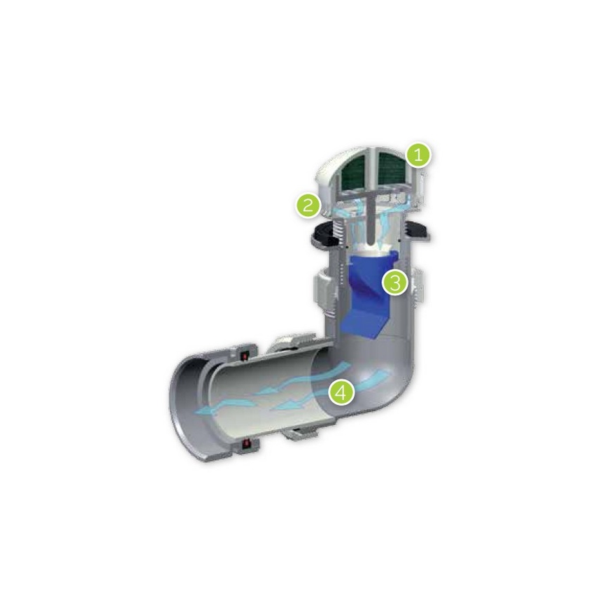 EcoStep 30011 - Bezūdens pisuārs P1.1 keramika/balta