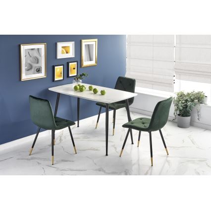 Ēdamgalds ALARA, dekors: balts marmors/melns