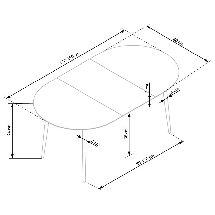 Ēdamgalds BALNOR ozols/melns
