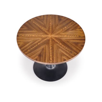 Ēdamgalds CARMELO 75x100 cm melns/brūns