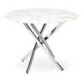 Ēdamgalds ESTEN 100 cm balts/sudraba