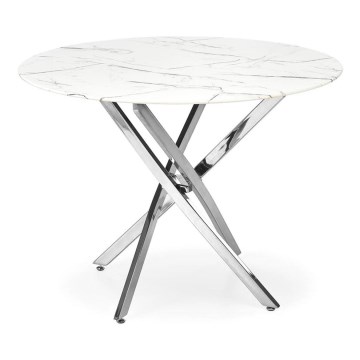 Ēdamgalds ESTEN 100 cm balts/sudraba