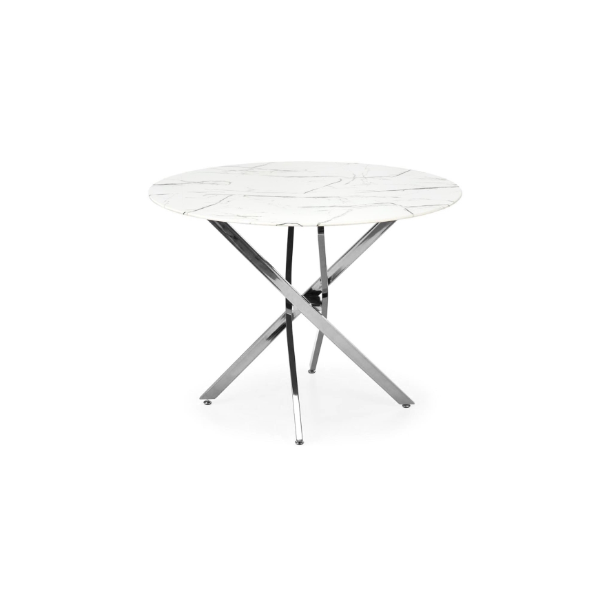 Ēdamgalds ESTEN 100 cm balts/sudraba