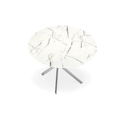Ēdamgalds ESTEN 100 cm balts/sudraba