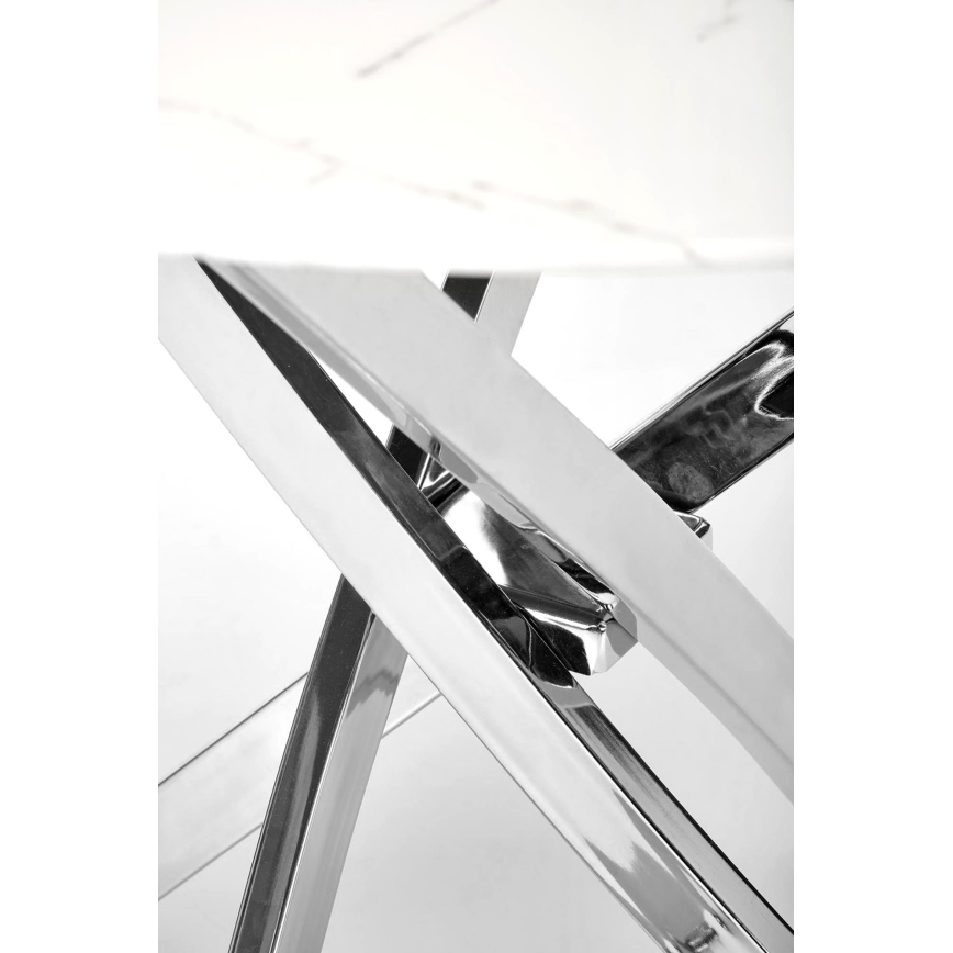 Ēdamgalds ESTEN 100 cm balts/sudraba