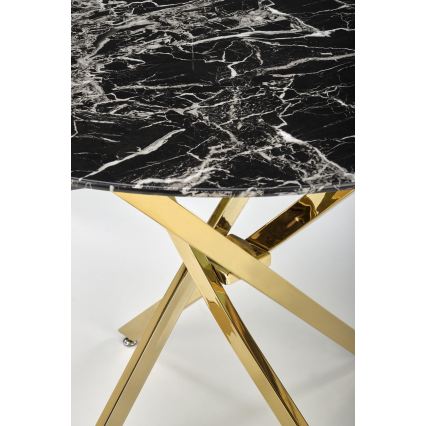 Ēdamgalds ESTEN 100 cm melns/zelts