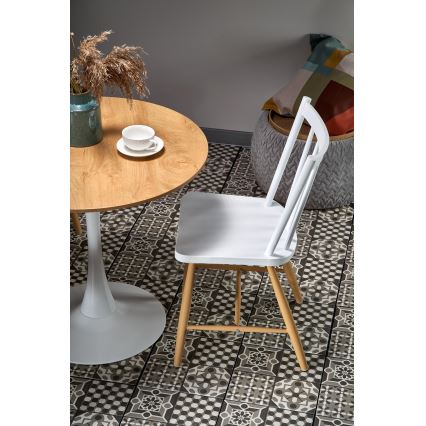 Ēdamgalds LUGI Ø 80 cm brūns/balts