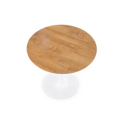 Ēdamgalds LUGI Ø 80 cm brūns/balts