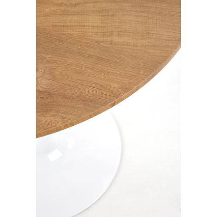 Ēdamgalds LUGI Ø 80 cm brūns/balts