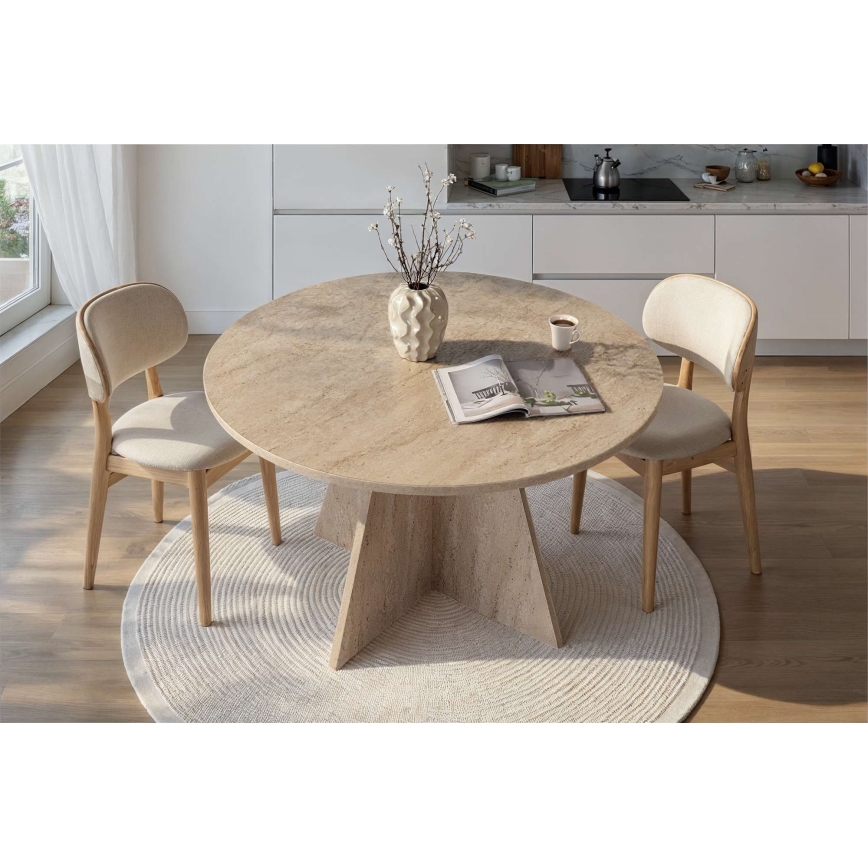 Ēdamgalds MATIN Ø 120 cm travertīns