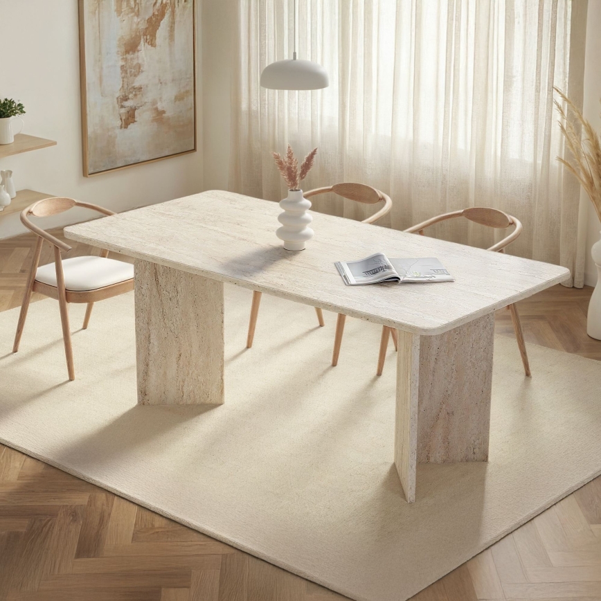 Ēdamgalds NEL 180x90 cm travertīns