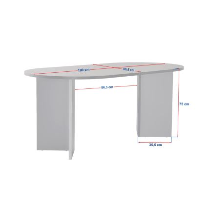 Ēdamistabas galds NEL 180x90 cm bēšs