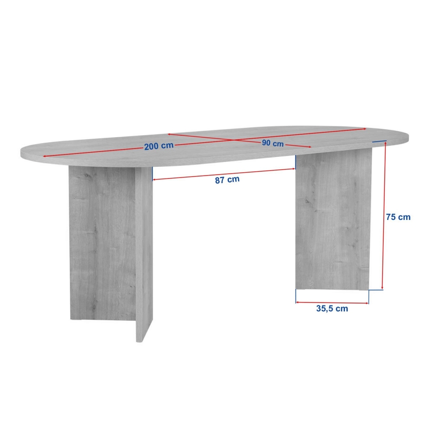 Ēdamistabas galds NEL 200x90 cm travertīns