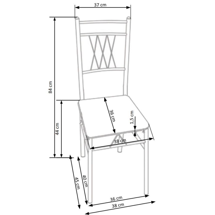 Ēdamistabas komplekts FAUST — metāls/sonoma ozols