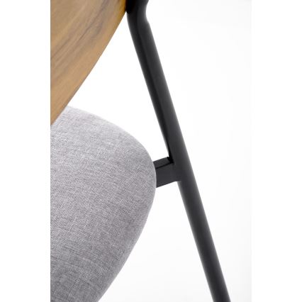 Ēdamistabas komplekts NANDO 84x54 cm pelēks/brūns/melns