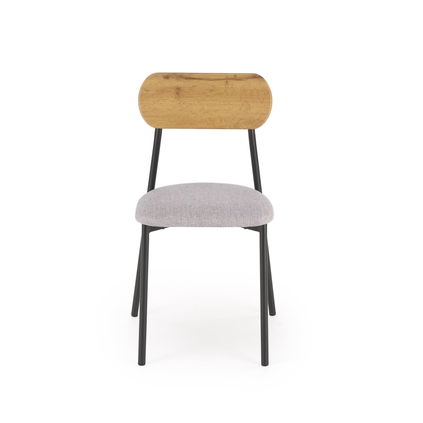 Ēdamistabas komplekts NANDO 84x54 cm pelēks/brūns/melns