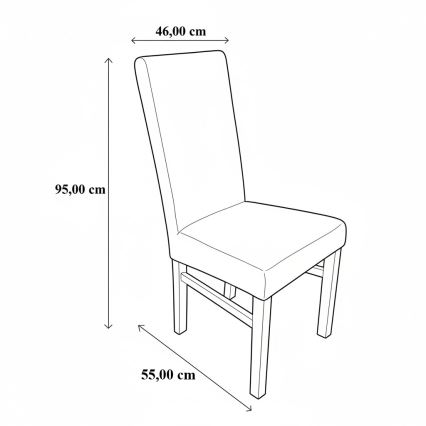 Ēdamistabas krēsls ALISON, melns/ozols
