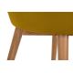 Ēdamistabas krēsls BAKERI 86x48 cm dzeltena/dižskābardis