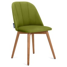 Ēdamistabas krēsls BAKERI 86x48 cm gaiši zaļa/dižskābardis
