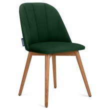 Ēdamistabas krēsls BAKERI 86x48 cm tumši zaļa/dižskābardis