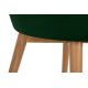 Ēdamistabas krēsls BAKERI 86x48 cm tumši zaļa/dižskābardis
