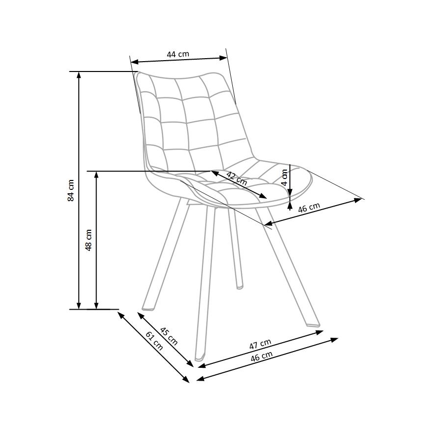 Ēdamistabas krēsls COMORO, 1 gab., tirkīza