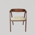 Ēdamistabas krēsls LUSO valrieksts/bēšs