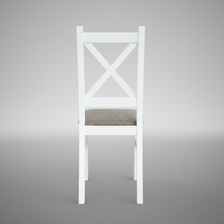 Ēdamistabas krēsls NATE balta/brūna