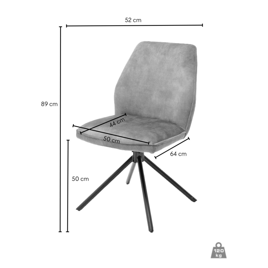Ēdamistabas krēsls NEXORO 1 gab. antracīts