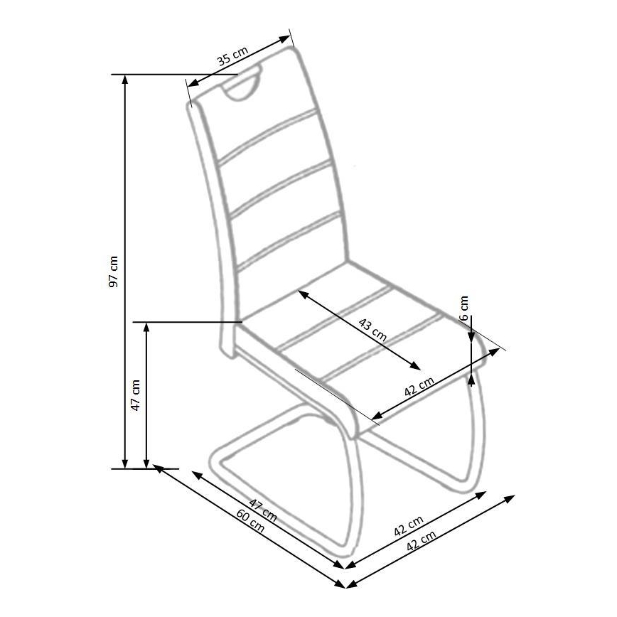 Ēdamistabas krēsls SAFFON, 1 gab., melns
