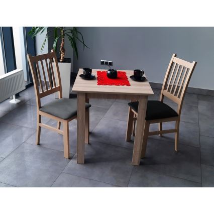 Ēdamistabas krēsls SIMON dižskābardis/tumši pelēka