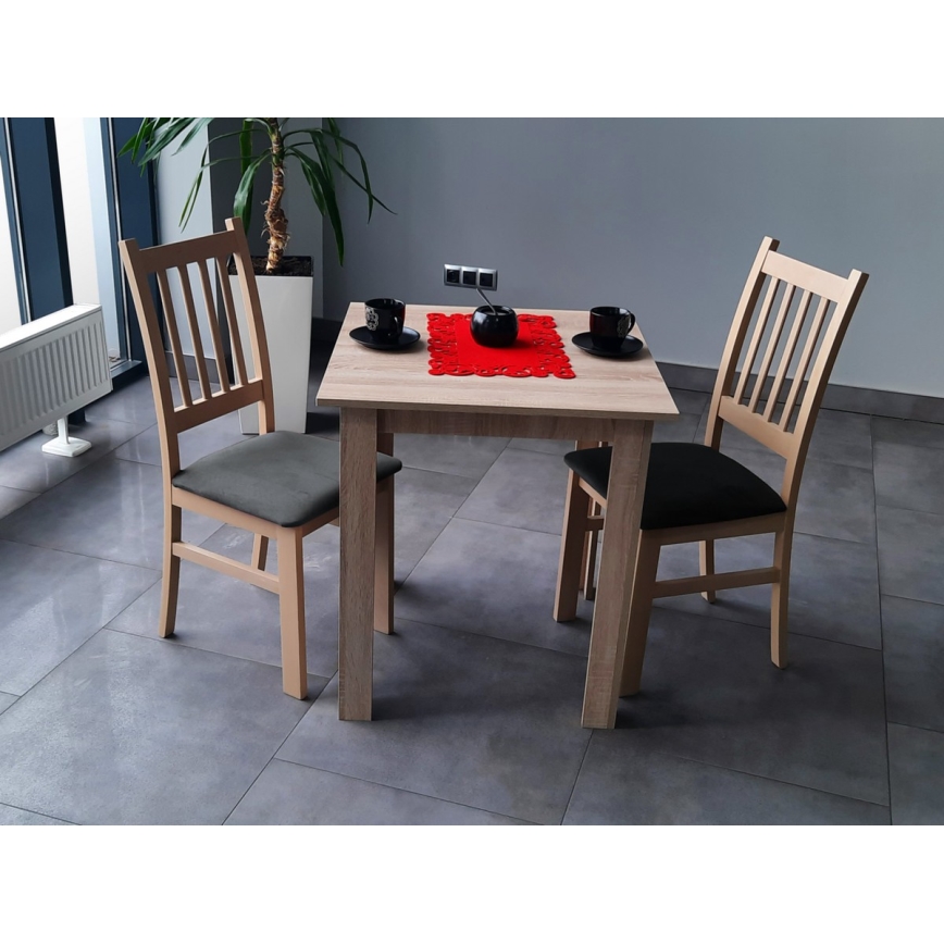 Ēdamistabas krēsls SIMON dižskābardis/tumši pelēka