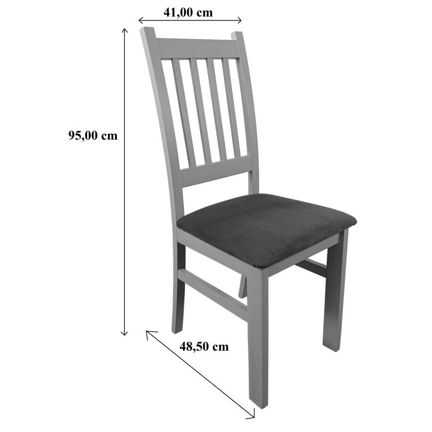 Ēdamistabas krēsls SIMON dižskābardis/tumši pelēka