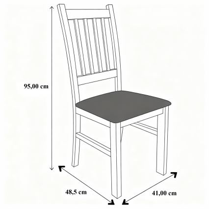 Ēdamistabas krēsls SIMON, ozols/oranžs
