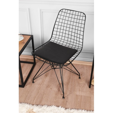 Ēdamistabas krēsls TEL 80x53 cm melns