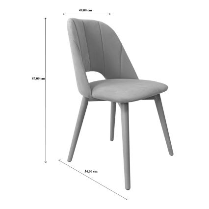 Ēdamistabas krēsls THEO tumši pelēka