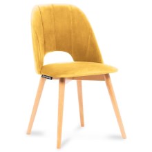 Ēdamistabas krēsls TINO 86x48 cm dzeltena/dižskābardis