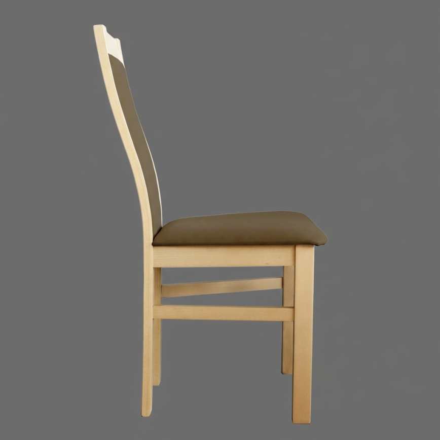 Ēdamistabas krēsls ZOE ozols/tumši brūns