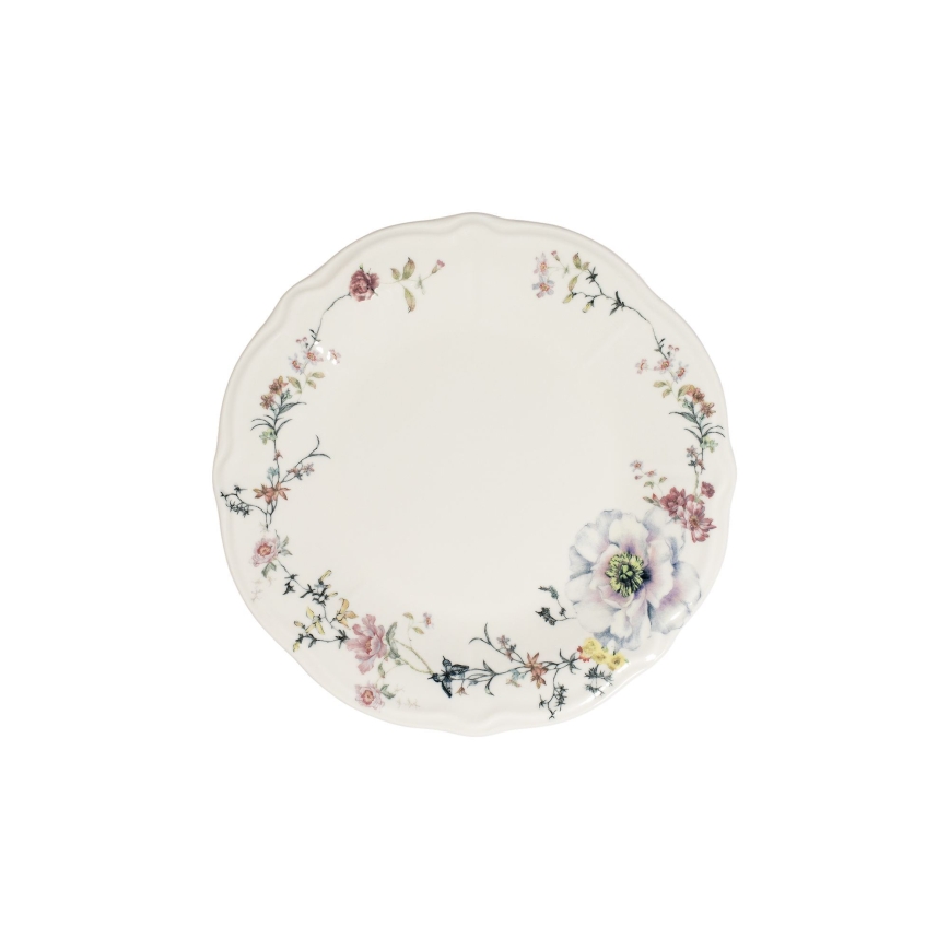 Ēdiena servīze 24 gab daudzkrāsaina/porcelāns