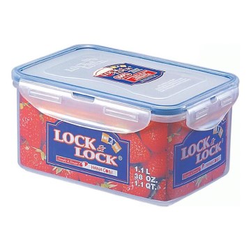 Ēdiena trauks LOCK 1,1 l zila/caurspīdīga
